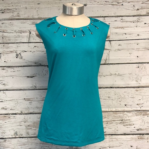 NEW INC Mariner Sleeveless Lace Up Top Size Small - Picture 1 of 4